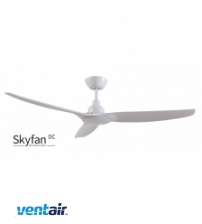 Ventair Skyfan DC Ceiling Fan 60" with Remote Control & No Light - White